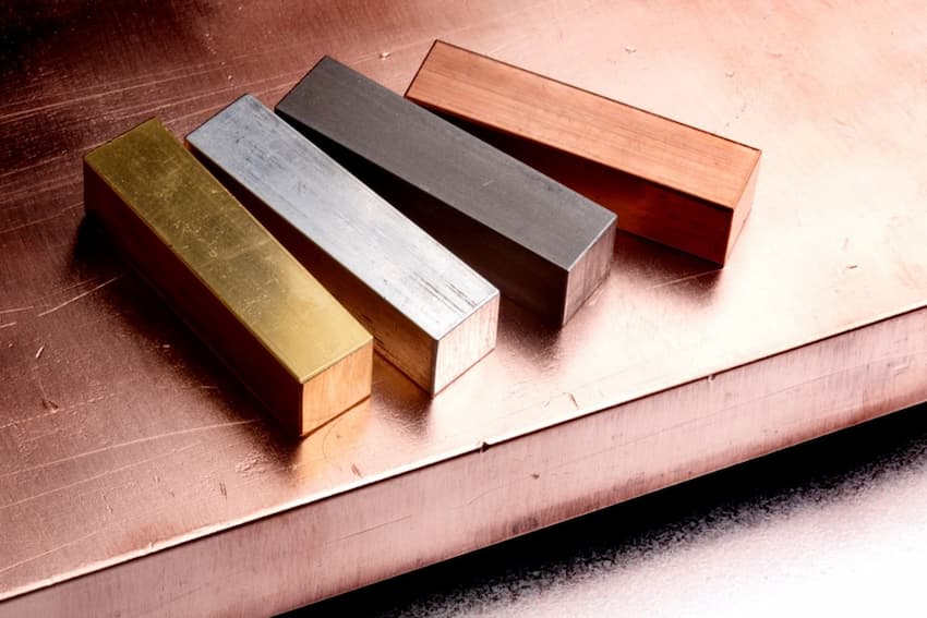 A group of rectangular metal bars