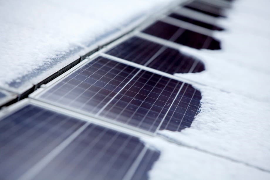 A close-up of a solar panel