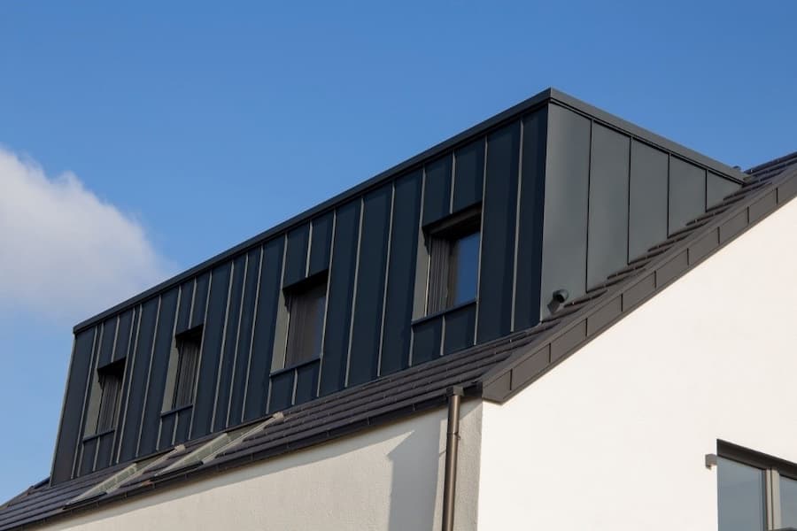 A close-up of a roof